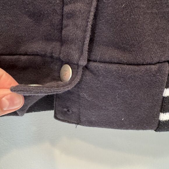 Champion Purdue Boilermakers Varsity Hoodie Jacket Black White Snap Womens Small - Picture 3 of 10